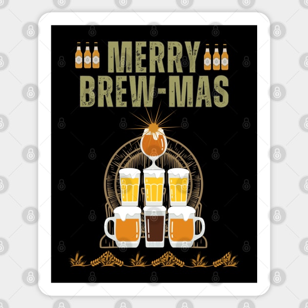 Merry Brew-Mas!  -  Funny Beer Sticker by SEIKA by FP